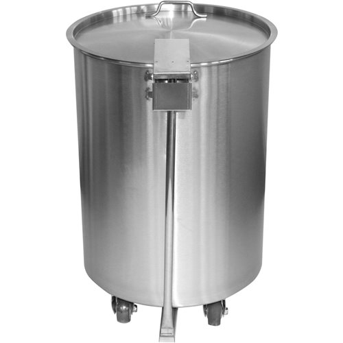 Professional Stainless Steel Pedal Waste Bin With Lid &amp Wheels 55 Litres | Stalwart DA-SDCP55