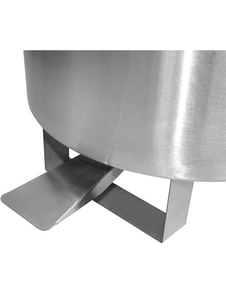 Professional Stainless Steel Pedal Waste Bin With Lid &amp Wheels 55 Litres | Stalwart DA-SDCP55