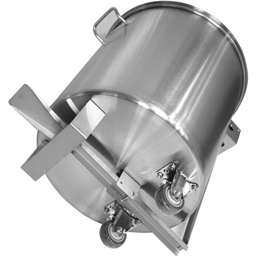 Professional Stainless Steel Pedal Waste Bin With Lid &amp Wheels 75 Litres | Stalwart DA-SDCP75