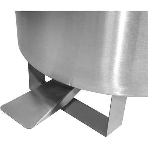 Professional Stainless Steel Pedal Waste Bin With Lid &amp Wheels 75 Litres | Stalwart DA-SDCP75