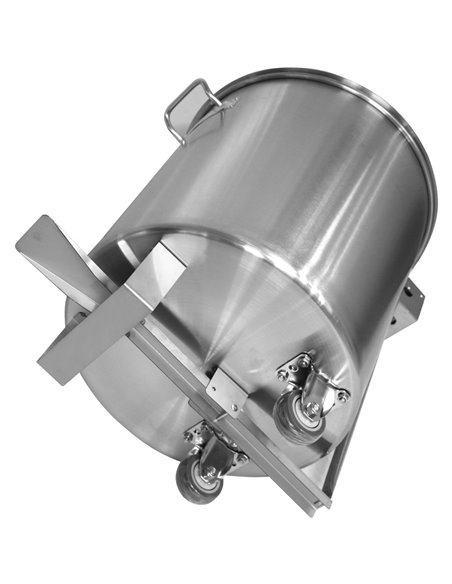 Professional Stainless Steel Pedal Waste Bin With Lid &amp Wheels 100 Litres | Stalwart DA-SDCP95