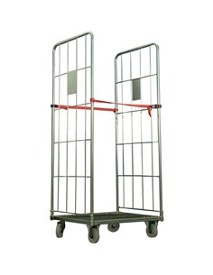 Commercial 2-Sided Roll Cage Trolley Zinc-Plated Steel 300kg Capacity 800x800x1800mm | Stalwart DA-BHK109
