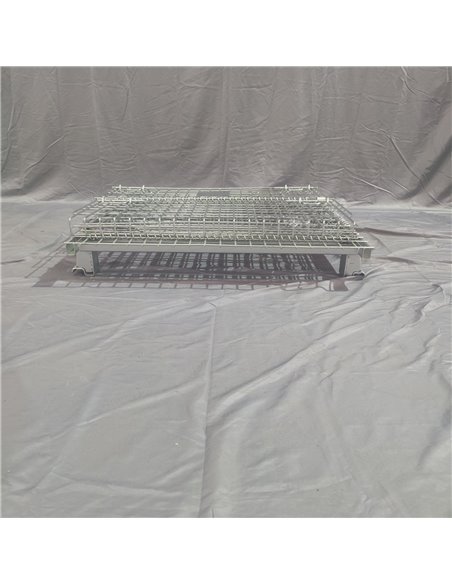 Commercial Heavy Duty Wire Mesh Stillage Collapsible &amp Stackable Zinc-Plated Steel 500kg Capacity 1200x1000x890mm | Stalwart 