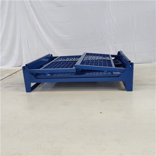 Commercial Heavy Duty Folding Pallet Cage Stillage Collapsible &amp Stackable Powsered Coated Steel 1200x1000x750mm | Stalwart D