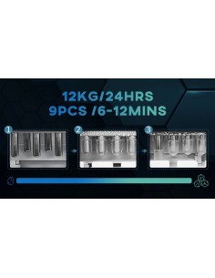 Counter Top Ice Maker 12kg Output Ice Maker,  Ice Scoop & Basket 2