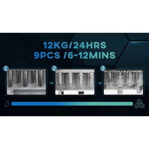 Counter Top Ice Maker 12kg Output Ice...
