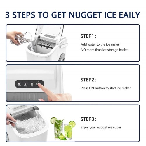 White Counter Top Ice Maker 14kg...