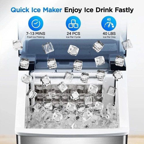 White Counter Top Ice Maker 14kg...