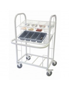 Craven Condiment Cutlery & Tray Dispense Trolley