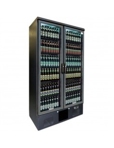 Gamko Upright Bottle Cooler - Double Hinged Door 500 Ltr Black