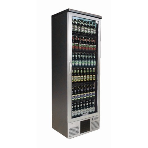 Gamko Upright Bottle Cooler - Single Hinged Door 300 Ltr Stainless Steel