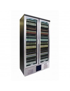 Gamko Upright Bottle Cooler - Double Hinged Door 500 Ltr Stainless Steel