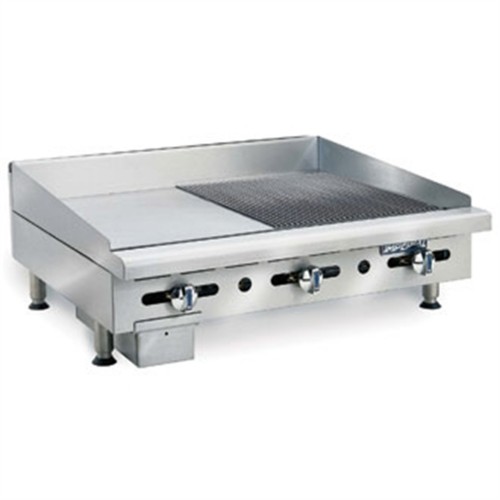 Imperial Thermostatic Ribbed and Smooth Natural Gas Griddle ITG-18-GG18