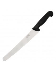 Hygiplas Serrated Pastry Knife Black 25.5cm