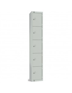 Five Door Locker with Sloping Top Red Camlock