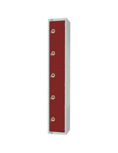 Five Door Locker with Sloping Top Blue Door Camlock