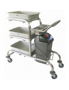 Craven Three Tier Stainless Steel Bussing Trolley
