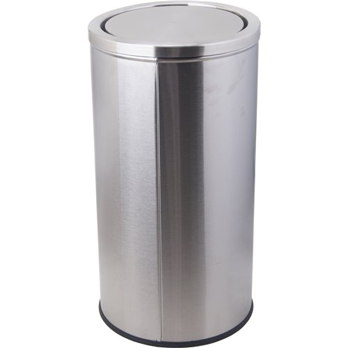 Commercial Swing Lid Waste Bin 50 Litres Satin | Stalwart DA-JY940050LSATIN