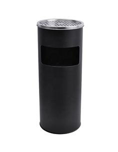 Commercial Ashtray Waste Bin 12 Litres Black | Stalwart DA-JYAB802BLACK