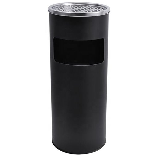 Commercial Ashtray Waste Bin 12 Litres Black | Stalwart DA-JYAB802BLACK