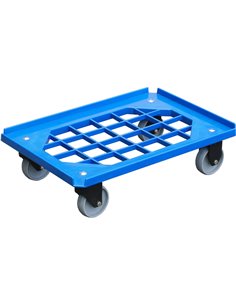 Plastic Dolly Trolley with Swivel Castors for Small Crates 610x410mm Max Size | Stalwart DA-PCD6040A