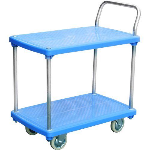 Professional Heavy-Duty 2-Tier Platform Trolley with Handle 225kg Capacity 730x490mm | Stalwart DA-PPT734921