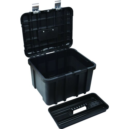 Heavy Duty Explosion-Proof Tool Storage Box with Tray &amp Dual Metal Latches 475x385x310mm | Stalwart DA-MW2160