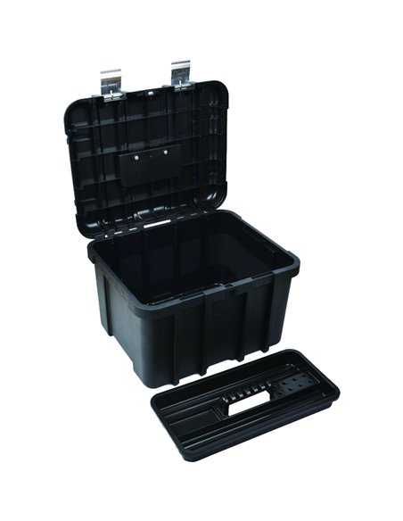 Heavy Duty Explosion-Proof Tool Storage Box with Tray &amp Dual Metal Latches 475x385x310mm | Stalwart DA-MW2160