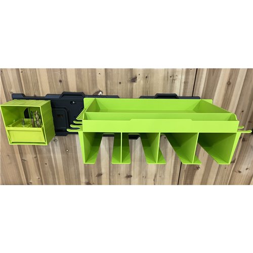 Modular Heavy Duty Wall-Mounted Tool Storage Set 1 x Pegboard 1 x Power Tool Shelf 1 x Tilt Bit Holder 68kg (150lbs) Capacity | 