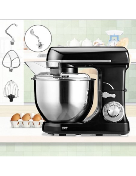 5 Litre Countertop Planetary Mixer – Professional 1kW Food Mixer, Black