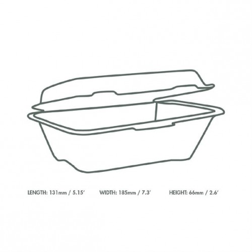 Vegware Compostable Bagasse Clamshell...
