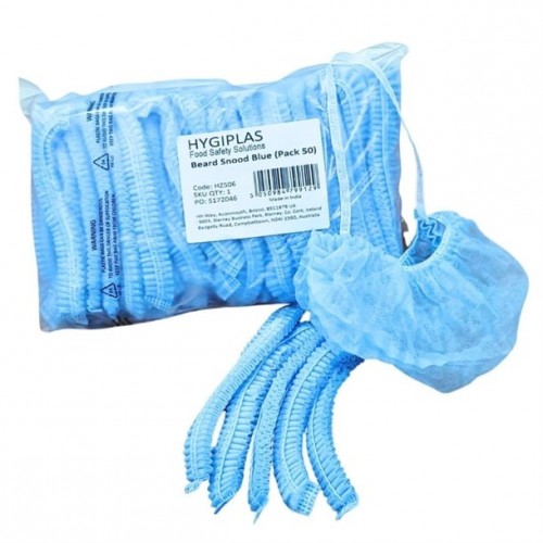 Hygiplas Beard Snoods - Blue (50 Pack)