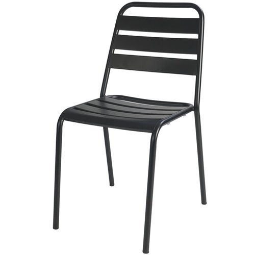 Bistro Side Chair Steel Indoors Black | Stalwart DA-GS60790B
