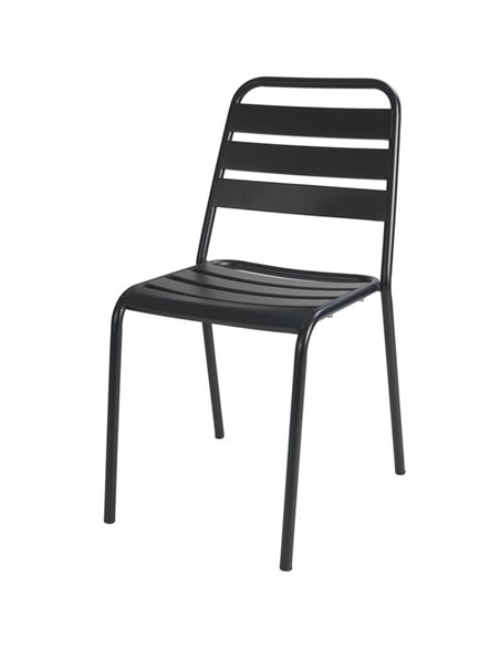 Bistro Side Chair Steel Indoors Black | Stalwart DA-GS60790B