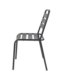 Bistro Side Chair Steel Indoors Black | Stalwart DA-GS60790B 2