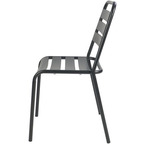 Bistro Side Chair Steel Indoors Black | Stalwart DA-GS60790B