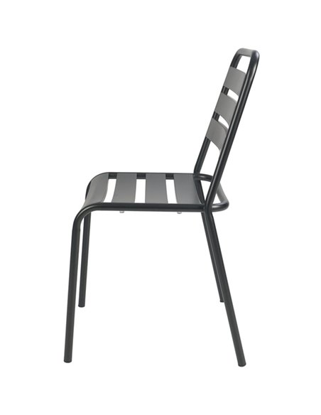 Bistro Side Chair Steel Indoors Black | Stalwart DA-GS60790B