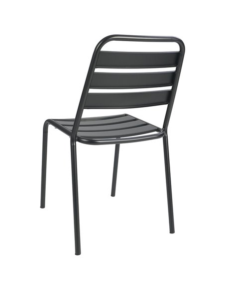 Bistro Side Chair Steel Indoors Black | Stalwart DA-GS60790B