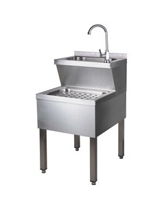 Janitorial Sink &amp Basin Stainless steel Depth 600mm | Stalwart DA-THHWR56K