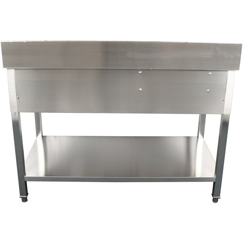 Commercial Sink Stainless steel 1200x600x950mm 1 bowl to the right 1 drawer Splashback | Stalwart DA-DSA120601DR