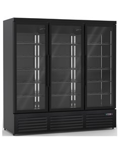 Commercial Display Refrigerator with Triple Glass door 1530 litres Black | Stalwart DA-KXG1880BLACK