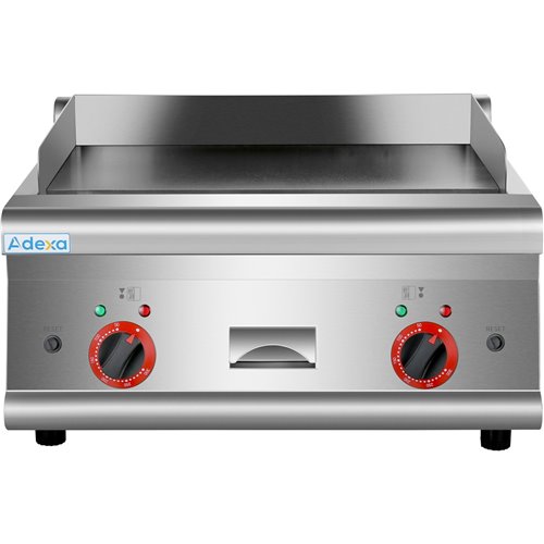 Commercial Electric Griddle Smooth top 2 zones 5kW Countertop | Stalwart DA-HEG606