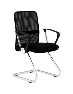 Mesh Office Chair Black &amp Chrome 460x445x900mm | Stalwart DA-HY528GBLACK