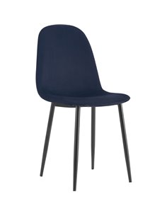 Bistro Dining Chair Black Fabric Indoors &amp Outdoors 440x520x875mm | Stalwart DA-HYDC001VBLACK