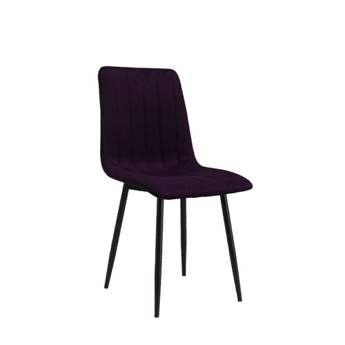 Bistro Dining Chair Black Velvet Fabric Indoors &amp Outdoors 440x530x930mm | Stalwart DA-HYDC007BLACK