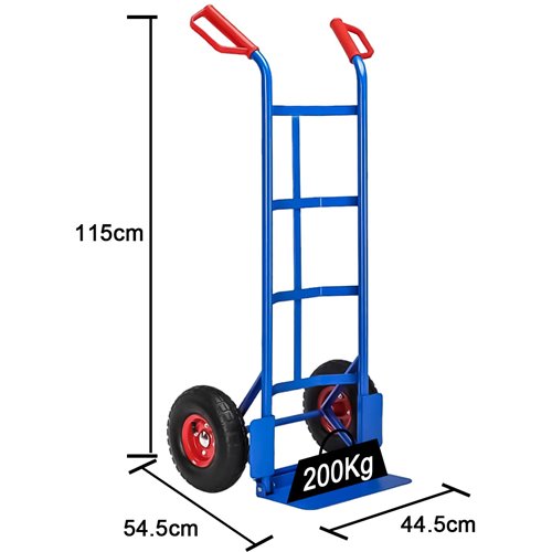 Heavy Duty Sack Truck 200kg Capacity 445x545x1150mm | Stalwart DA-HT1861