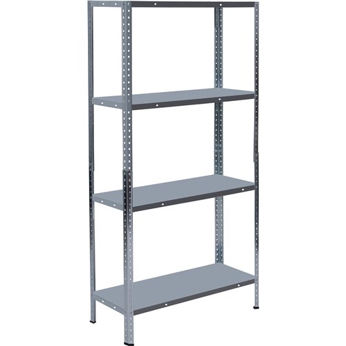 Galvanized Steel Shelving Unit 4-Tier 320kg Capacity (80kg per shelf) 900x400x1800mm | Stalwart DA-KFT20