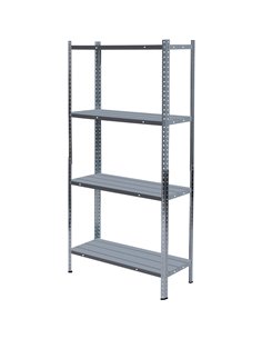 Galvanized Steel Shelving Unit 4-Tier 120kg Capacity (30kg per shelf) 670x260x1270mm | Stalwart DA-KFT26