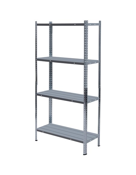 Galvanized Steel Shelving Unit 4-Tier 120kg Capacity (30kg per shelf) 670x260x1270mm | Stalwart DA-KFT26