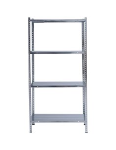 Galvanized Steel Shelving Unit 4-Tier 120kg Capacity (30kg per shelf) 670x260x1270mm | Stalwart DA-KFT26 2